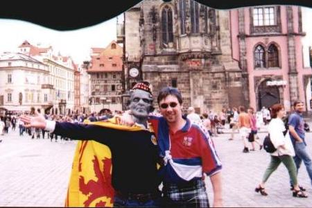 Me with some punter wearing a Frankenstien mask