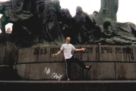 Skids in front of the national monument Frago got fined for watering.