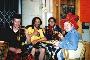 Skids, Me, Alison and Anne out side a pub in France about 4am on the day of the Brazil game