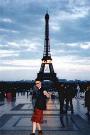 Skids strikes a pose in front of the Eiffel tower 9th June 1999